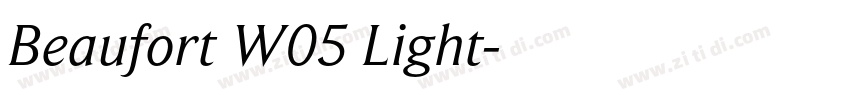Beaufort W05 Light字体转换